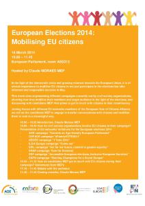 European Elections 2014 Mobilising EU citizens_Save the date