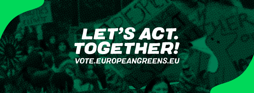 European greens banner for the elections