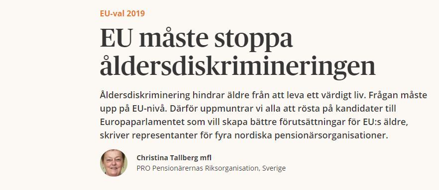 EU måste stoppa åldersdiskrimineringen